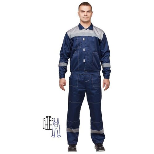 фото Костюм рабочий летний мужской л20-кпк с соп синий/серый размер 44-46 рост 182-188, 1021454 noname