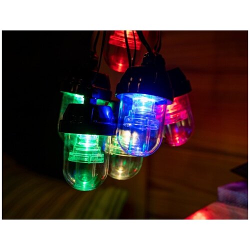 фото Гирлянда-проектор звёздный танец, 6 разноцветных led-ламп, 2.5+5 м, уличная, peha magic