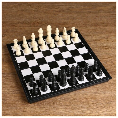 фото Игра настольная "шахматы", доска пластик 31х31 см, король 8 см, пешка 3,8 см qwen