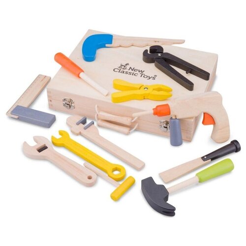 фото Инструменты 12 предметов игрушечный деревянный набор для детей от 3 лет new classic toys