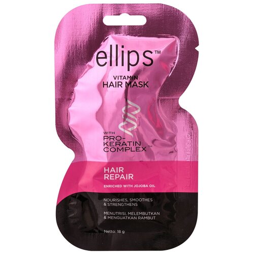 Фото - Ellips Hair Vitamin Маска для волос (Pro-Keratin) Hair Repair c маслом жожоба интенсивное восстановление поврежденных волос, 120 г ellips hair vitamin витамины масло pro keratin complex smooth