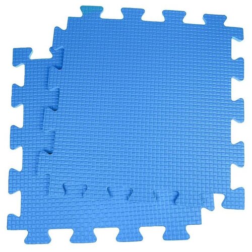 фото Детский коврик-пазл, 1 × 1 м, синий janett