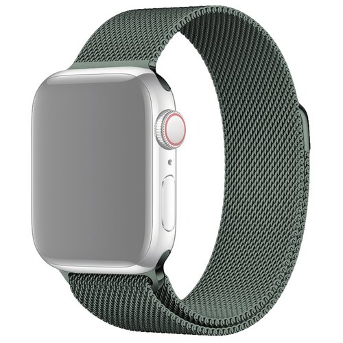 фото Ремешок для apple watch 1-6/se миланская петля 38/40 мм innozone - еловый зеленый (apwtms38-23)