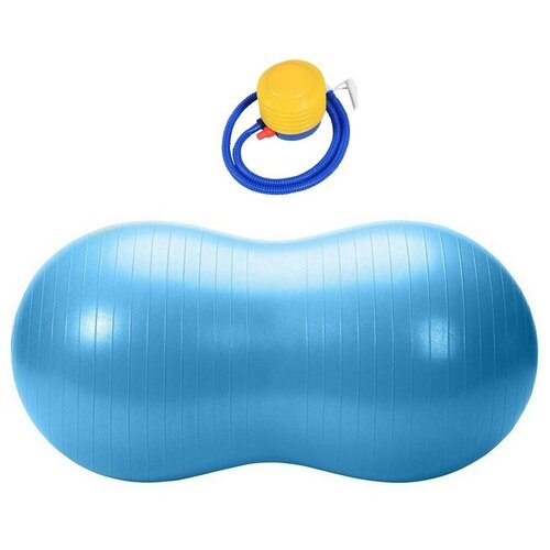 фото Гимнастический мяч для фитнеса, фитбол "арахис" 75 см х 35 см, насос в комплекте, strong body