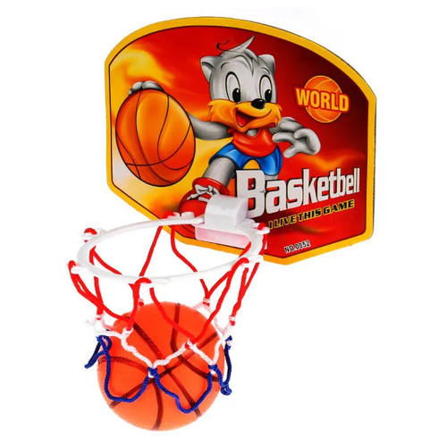 фото Баскетбол детский, баскетбольная корзина с мячом, с навесной панелью, развивающая игра, для детей, d кольца - 10,5 см, d мяча - 8,5 см ярик