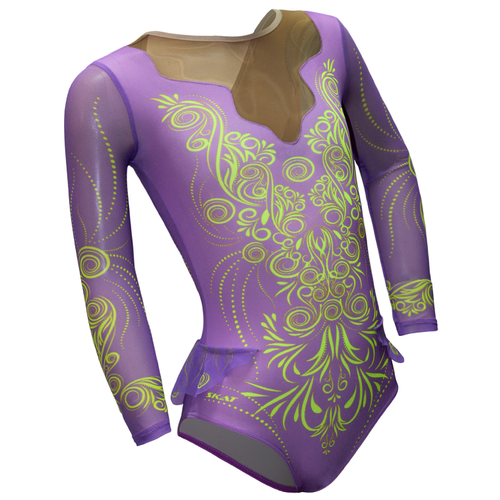 фото Купальник для художественной гимнастики для девочки skat; размер 32; цвет лиловый