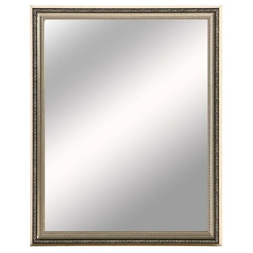 фото Зеркало настенное "арабеска", серебро, 40x50 см, рама пластик, 30 мм yandex market