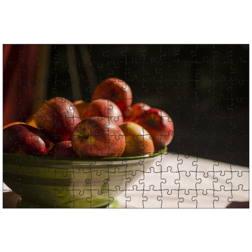 фото Магнитный пазл 27x18см."яблоко, яблоки, миска с яблоками" на холодильник lotsprints