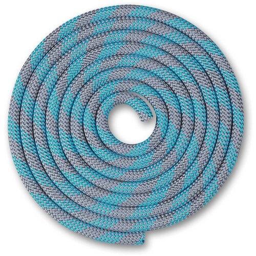 фото Скакалка для художественной гимнастики утяжеленная 180 г indigo мультицвет №8, sm-360, серо- голубой, 3 м