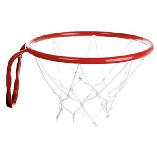 фото Корзина баскетбольная, баскетбольное кольцо, металлическое, с сеткой, диаметр 38 см. ярик
