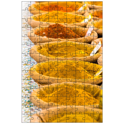 фото Магнитный пазл 27x18см."специи, карри, базарная палатка" на холодильник lotsprints