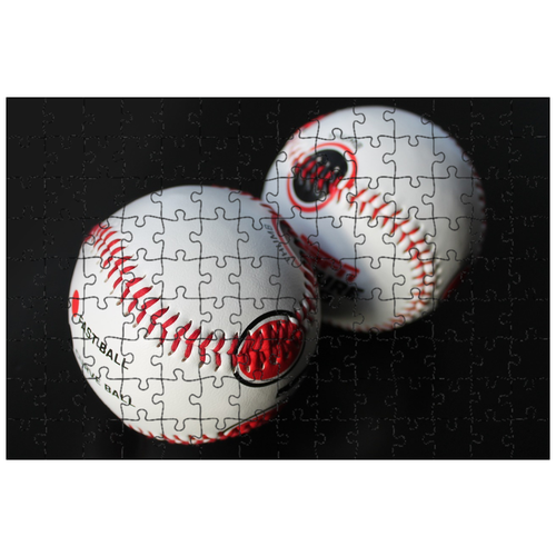 фото Магнитный пазл 27x18см."бейсбол, мяч, софтбол" на холодильник lotsprints