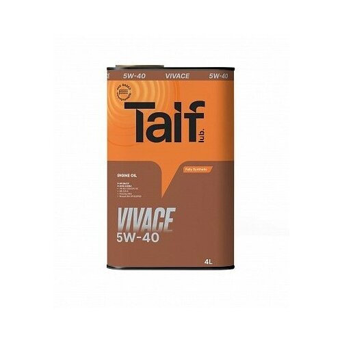 фото Taif vivace 5w-40 4 л синтетическое моторное масло taif lubricants