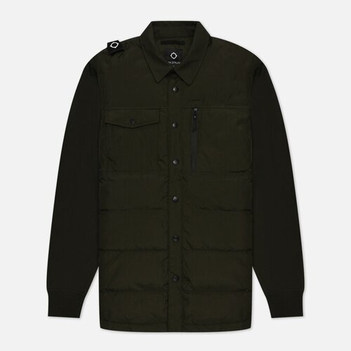 фото Мужская демисезонная куртка ma.strum softshell down quilt overshirt оливковый, размер xl