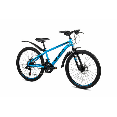 фото Подростковый велосипед slash ranger, размер рамы 12, размер колес 24, 21 скорость, синий (130-150 см)