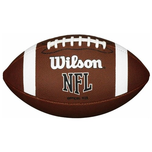 фото Мяч для американского футбола wilson nfl official bin (wtf1858xb) коричневый/белый