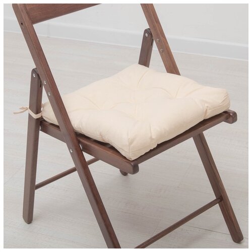 фото Набор подушек для стула адель 35*35 см, 2 шт, цвет бежевый, бязь, холлофайбер