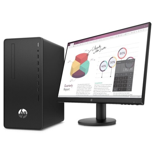 фото Настольный компьютер hp bundle 290 g4 (1c6v0ea) intel core i5-10500/8 гб/1 тб hdd/intel uhd graphics 630/windows 10 pro/монитор 23.8 дюйм. черный