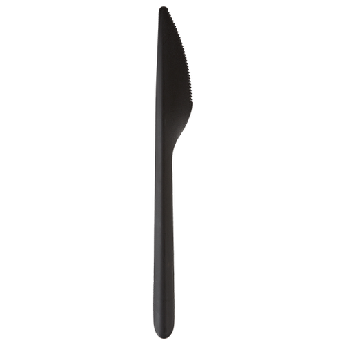 фото Нож одноразовый столовый 178,5 мм, черный. пп, 50шт/уп(4031) 1301534 noname