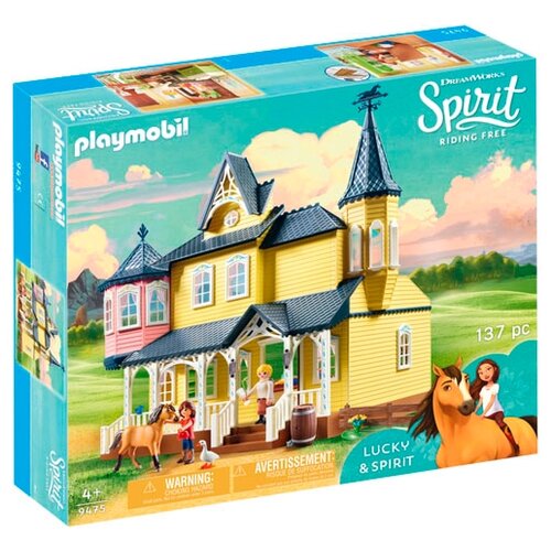 фото Набор с элементами конструктора playmobil spirit riding free 9475 счастливый дом лаки