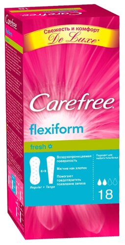 Carefree прокладки ежедневные FlexiForm Fresh Carefree прокладки ежедневные FlexiForm Fresh