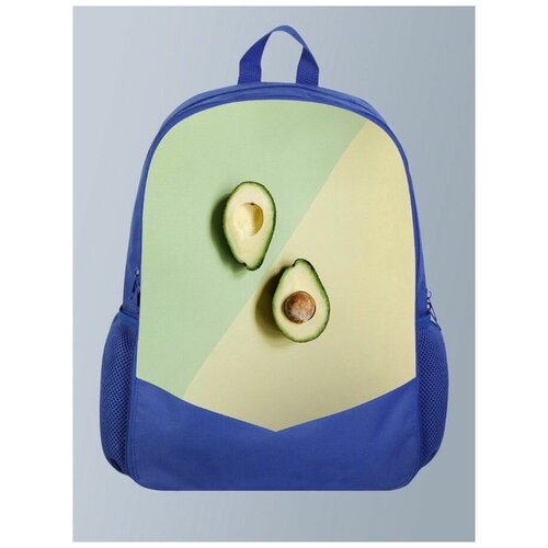 фото Голубой рюкзак с принтом овощи авокадо avocado, фрукт, овощ, - 76 brutbag