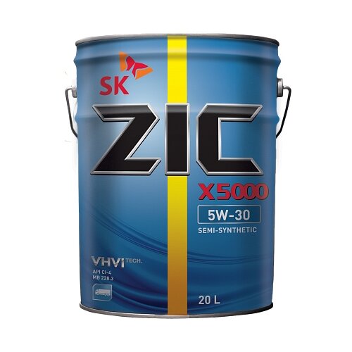 фото Полусинтетическое моторное масло zic x5000 5w-30, 20 л