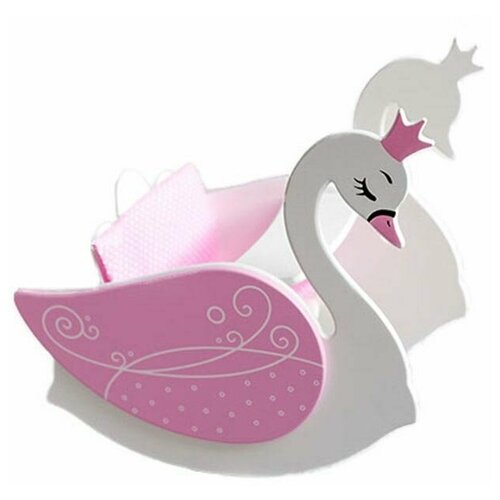 фото Мебель для кукол манюня игрушка детская изящный лебедь (стул для кормления с качалкой), коллекция shining crown. розовый
