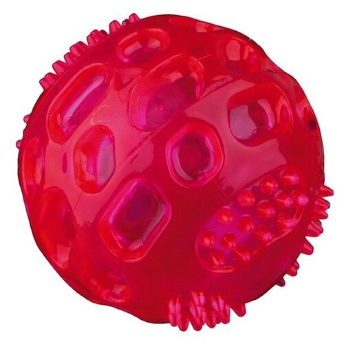 фото 33643 игрушка мяч светящийся, o 6.5, силикон, цвета в ассортименте (2 шт) noname