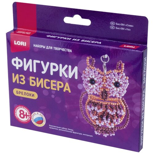 фото Lori набор для бисероплетения сова бежевый/коричневый