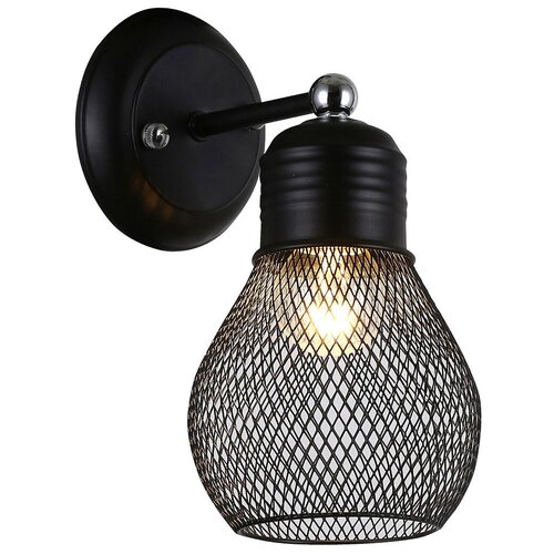 фото Настенный светильник черный из металла freya е27 (бра / настенная лампа)