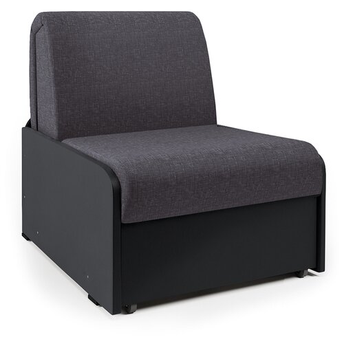 фото Кресло-кровать коломбо бп серая рогожка и экокожа черный шарм-дизайн