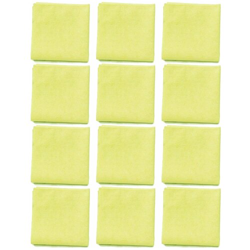 фото Набор салфеток 40x40 megapack из профессиональной микрофибры 12 шт, желтый, rubbermaid rubbermaid commercial products