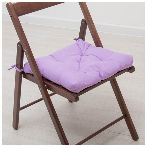 фото Набор подушек для стула адель 35*35 см, 2 шт, цвет фиолетовый, бязь, холлофайбер