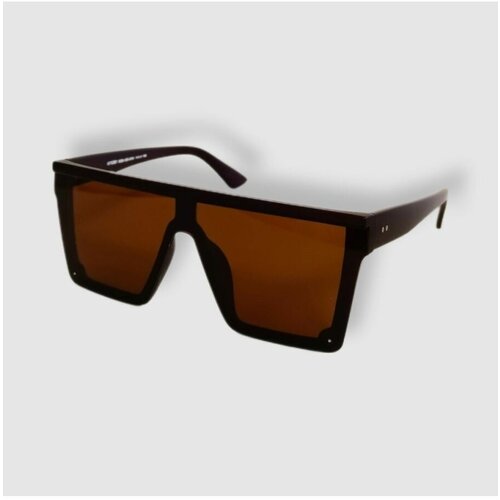 фото Солнцезащитные очки , прямоугольные, оправа: пластик, поляризационные, с защитой от уф, коричневый нет бренда