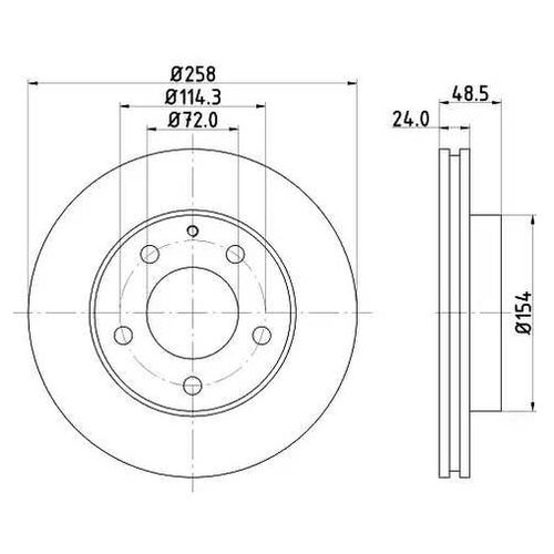 фото Тормозной диск nisshinbo nd5012 для mazda 626 iv,v, mx-6, premacy, xedos 6