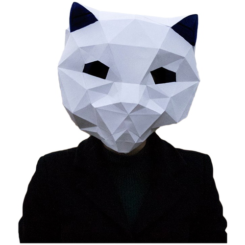фото "бумажный конструктор-раскраска ""маска кота"", добродаров, or31-1, набор ""лайт"", белый"