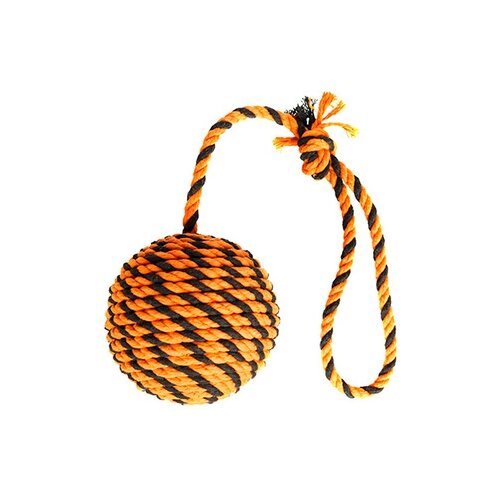 фото Doglike мяч броник средний с ручкой (оранжевый-черный), 0,255 кг, 43838