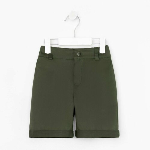 фото Бермуды kaftan джинсовые, карманы, размер 28, зеленый
