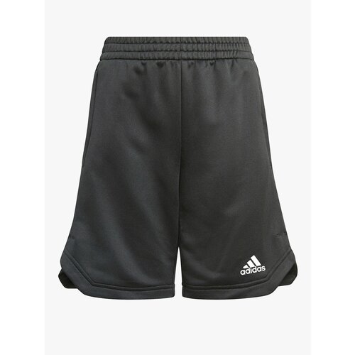 фото Шорты adidas для мальчиков, карманы, пояс на резинке, размер 110, черный