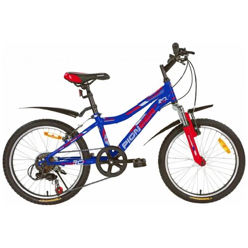 фото Велосипед pioneer ranger 20"/11" (2021) синий/красный/серебристый