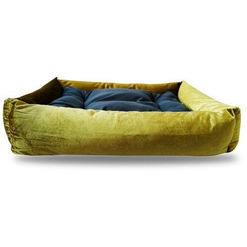 фото Лежанка frais с бортами и подушкой для кошек и собак frais 38*53 см, лайм