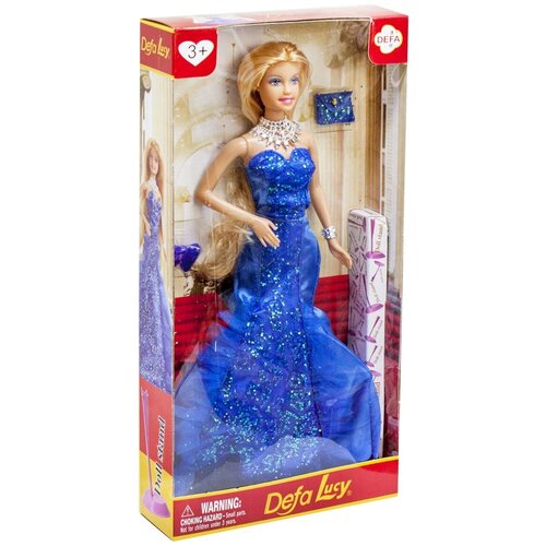 фото Кукла "defa lucy", в вечернем, синем платье.
