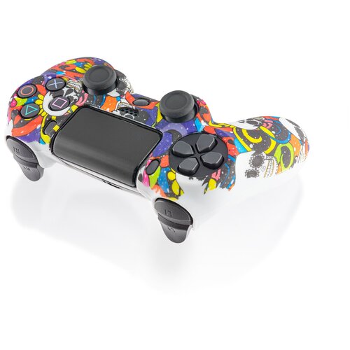 фото Защитный силиконовый чехол для геймпада sony playstation 4 dualshock / ps4 (матовая накладка для контроллера сони плэйстэйшн 4 дуалшок / пс4) с рисунком, черепа картофан