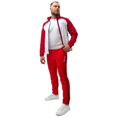 фото Брюки спортивные onlytop unisex, цвет красный, размер 50