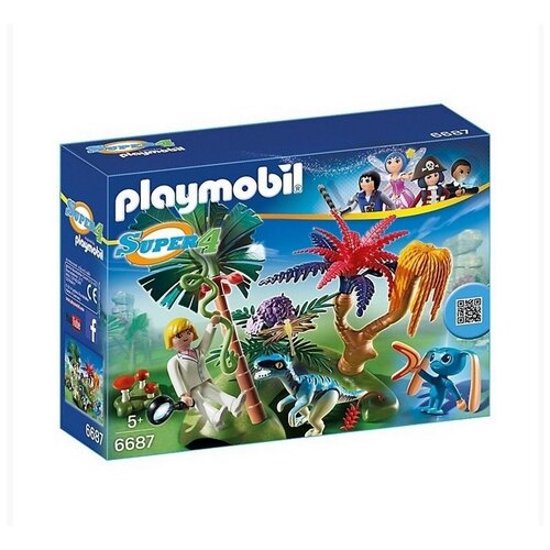 фото Игровой набор playmobil супер4: затерянный остров с алиен и хищником 6687pm