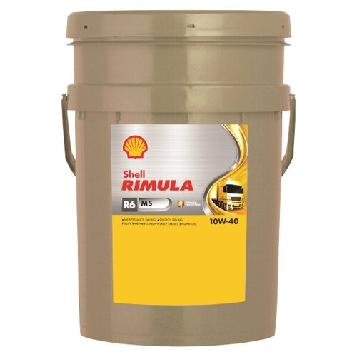 фото Синтетическое моторное масло shell rimula r6 ms 10w-40, 20 л