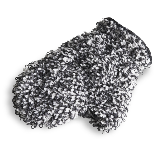 фото Микрофибровая рукавица для химчистки и уборки авто, 26*18 см, цвет черно-белый autech