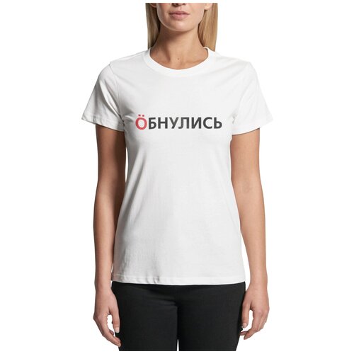 фото Футболка женская "обнулись", белая, 44/m