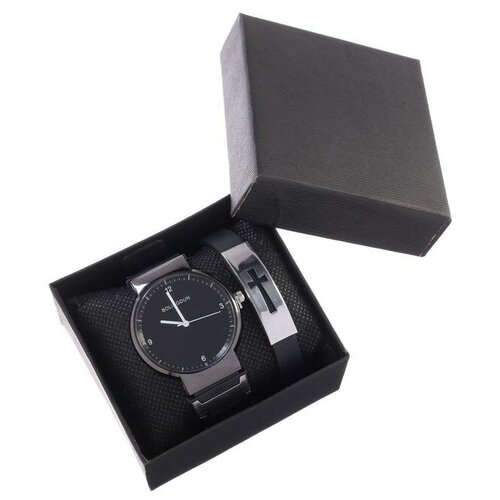 фото Подарочный набор 2 в 1 "bolingdun": наручные часы, d=4 см, браслет 5256924 . yandex market